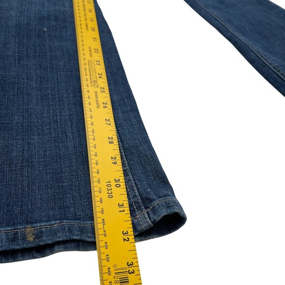 WHBM Low-Rise Womens Jeans Flared Leg Dark Wash Denim White House Black Market 6 - Picture 8 of 10